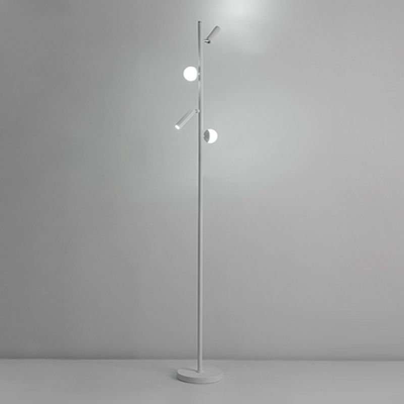 Modern white Cooley multi-head floor lamp