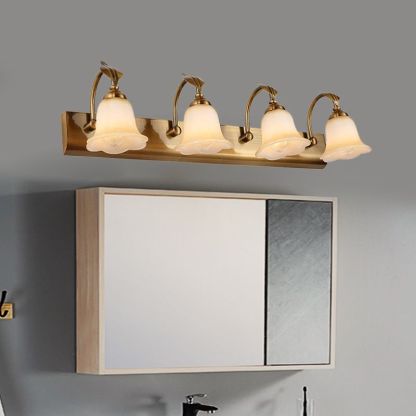 Félicie Flower Vanity Wall Lamp, Four-Light Fixture