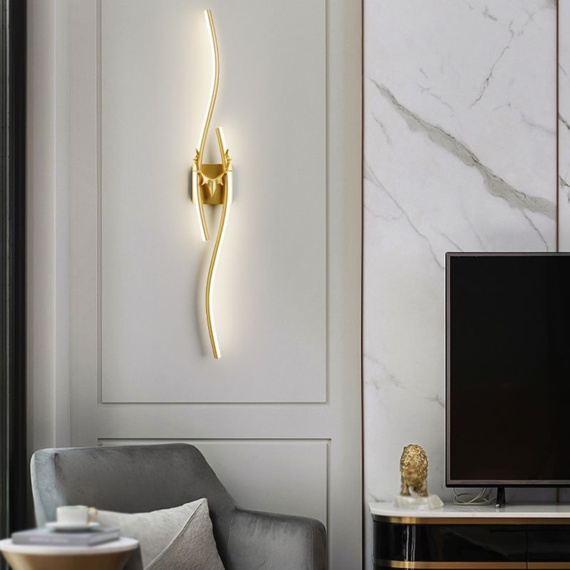 Alana Gold LED Wall Lamp with Deer Accent