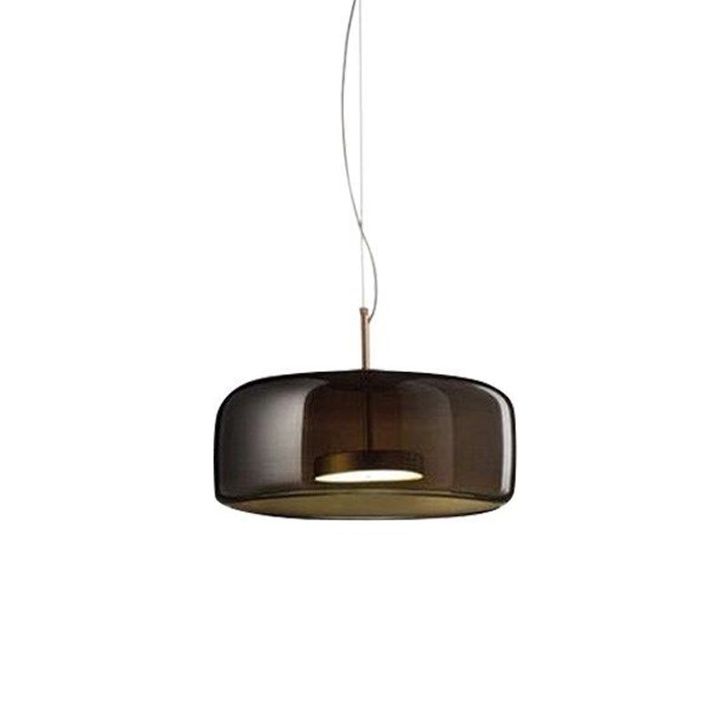 Smoky glass pendant light for minimalist kitchens Minimalist Cylindrical Metal/Glass Pendant Light, Kitchen