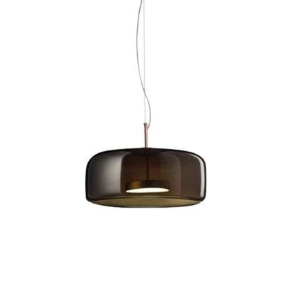 Smoky glass pendant light for minimalist kitchens Minimalist Cylindrical Metal/Glass Pendant Light, Kitchen