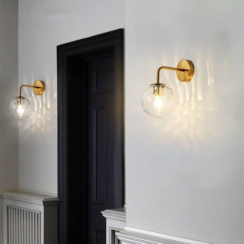 Valentina Wall Lamp - Gold and glass wall sconces, interior design