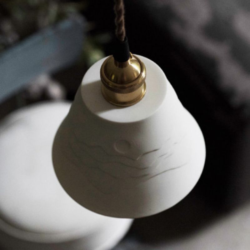White ceramic Lottie cone pendant light