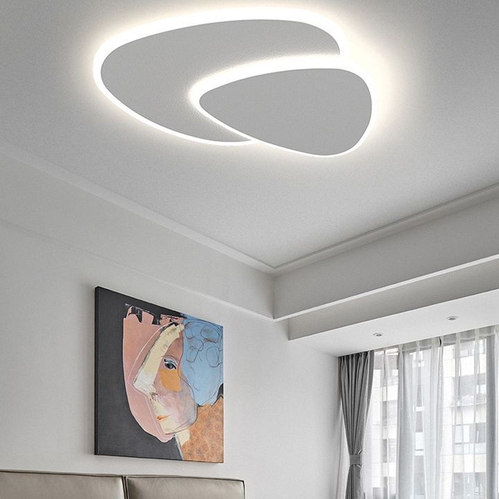 Quinn Designer Geometric Metal Acrylic Flush Mount Ceiling Light