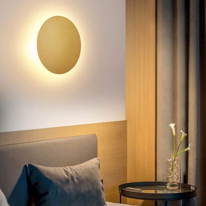 Orr Modern Round Wall Mounted Lamp, Metal, Bedside/Living Room