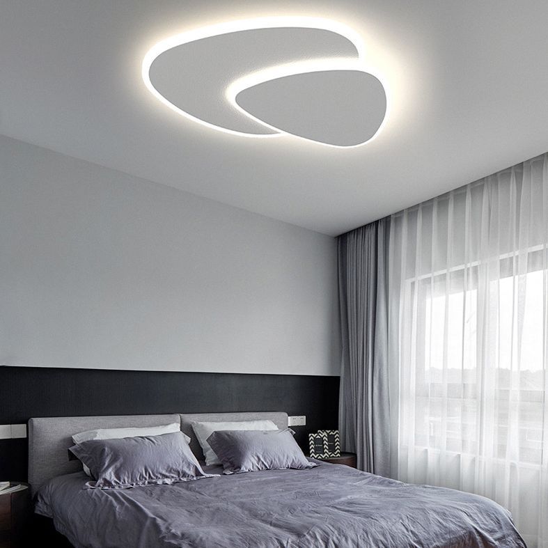 Quinn Designer Geometric Metal Acrylic Flush Mount Ceiling Light