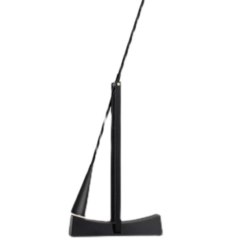 Carins Black Metal Floor Lamp - side view