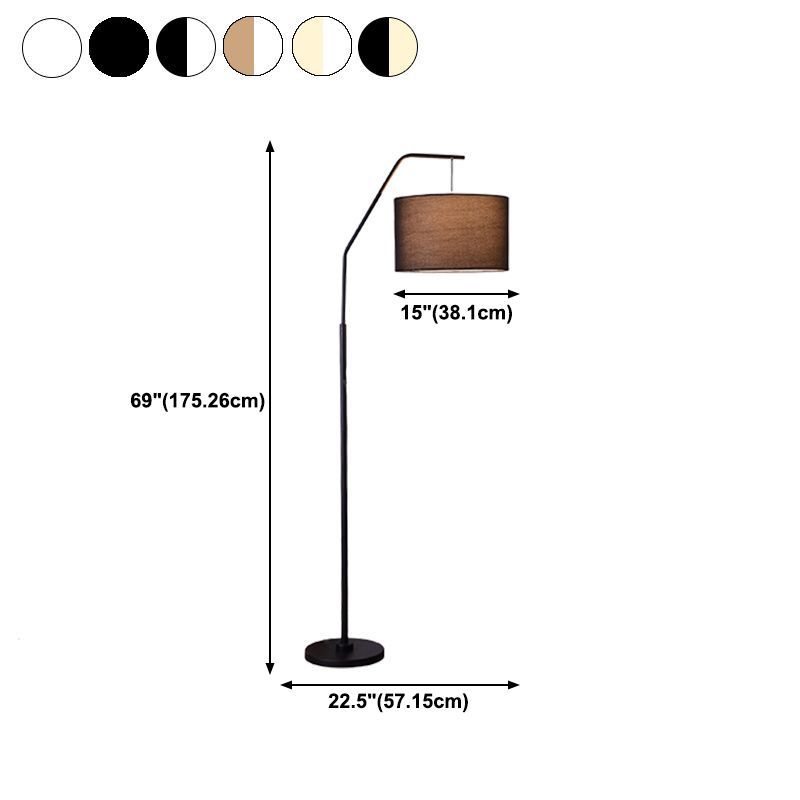 Eryn floor lamp dimensions: height 69", shade 15", base 22.5".