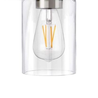 Alessio vanity lamp with clear glass shade Alessio Modern Mirror Front Vanity Wall Lamp Metal Glass
