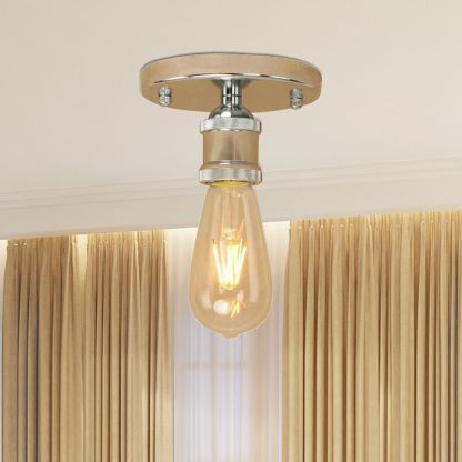Alessio vintage bulb semi-flush mount ceiling light