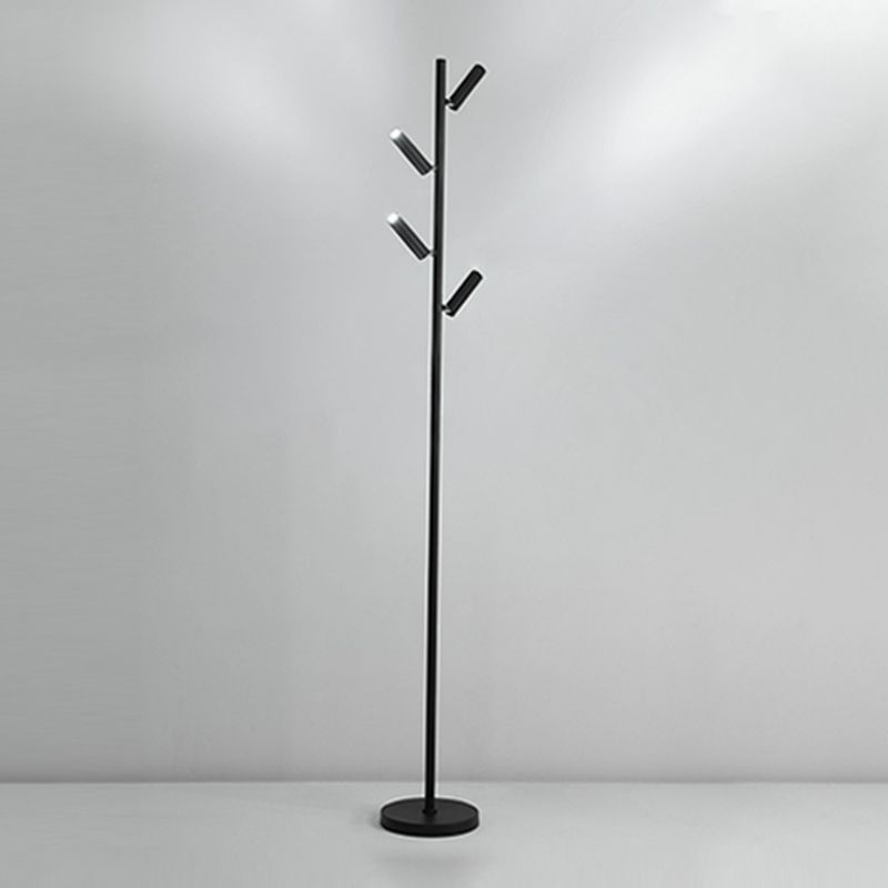 Cooley black floor lamp. Multi-head design.