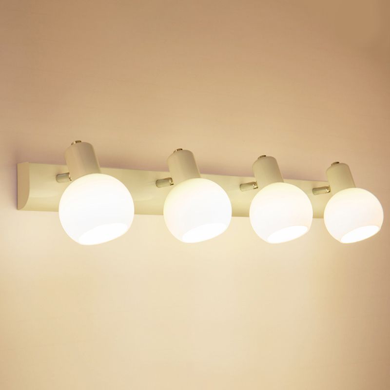 Valentina vanity wall lamp, four light spheres