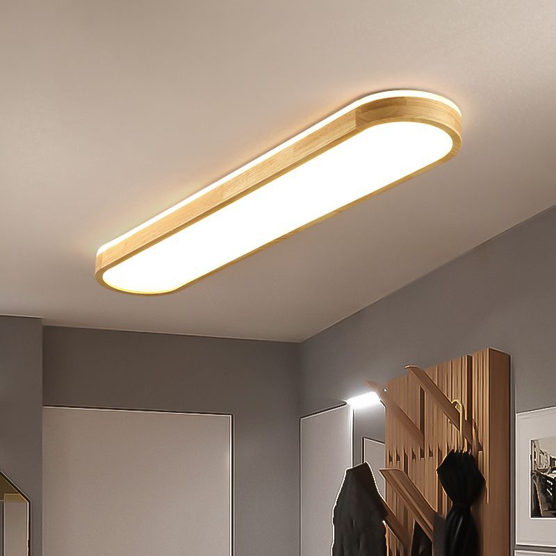 Ozawa Oval LED Flush Mount Ceiling Light in a hallway