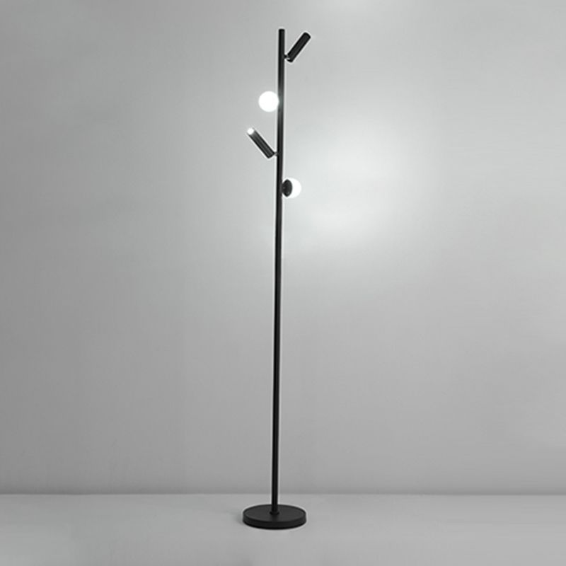 Cooley Multi-Head Floor Lamp: Black Metal
