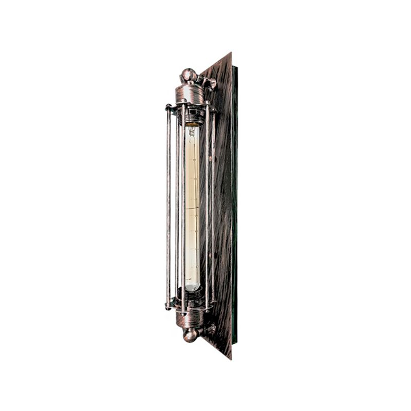 Vintage cylinder metal wall lamp, Alessio style