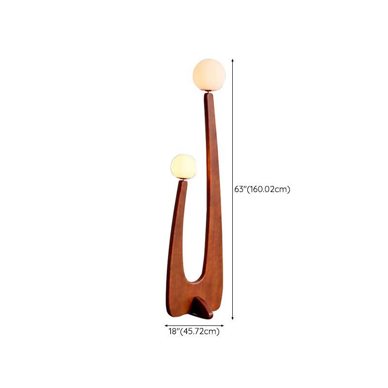 Avi Wood Floor Lamp - 63in Height, 18in Base