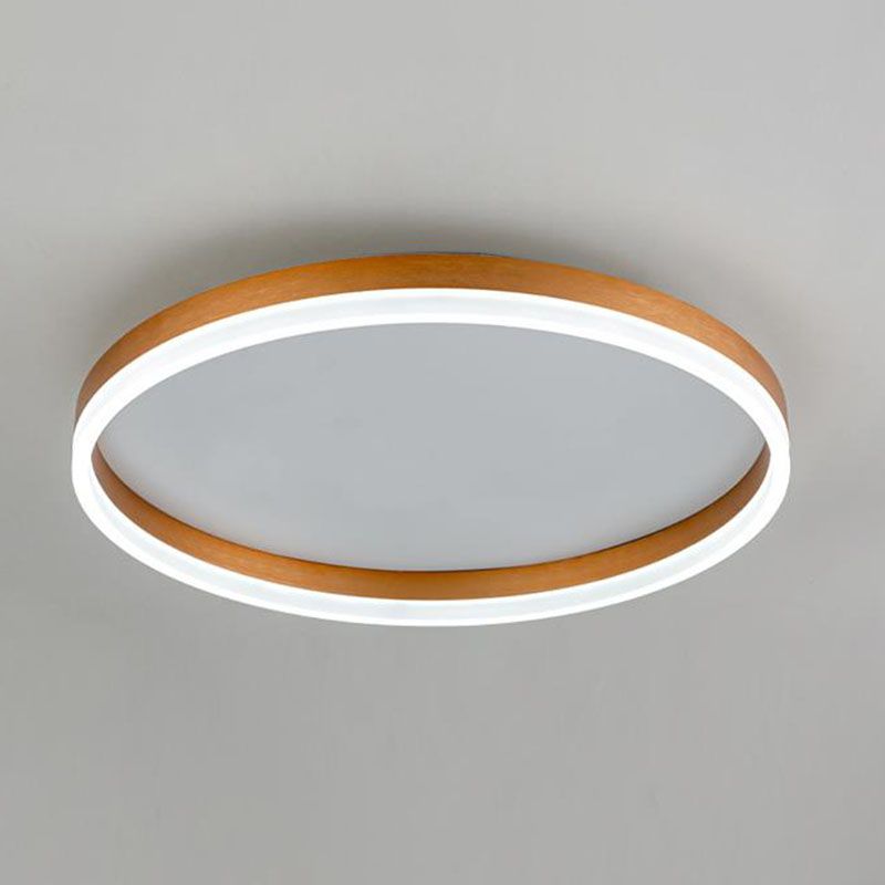 Arisha wood ring ceiling light, modern flush mount design