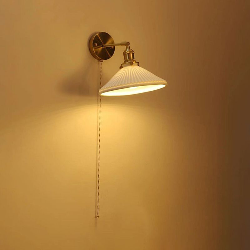 Lottie Nordic Dresser Wall Lamp with Pull Chain
