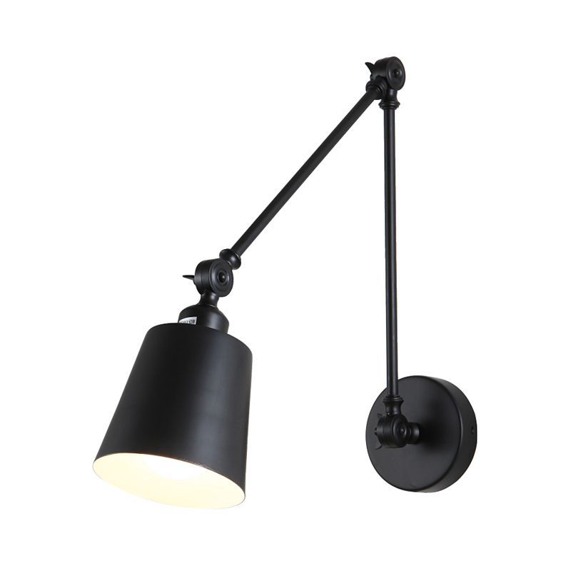 Modern black metal Brady adjustable wall lamp
