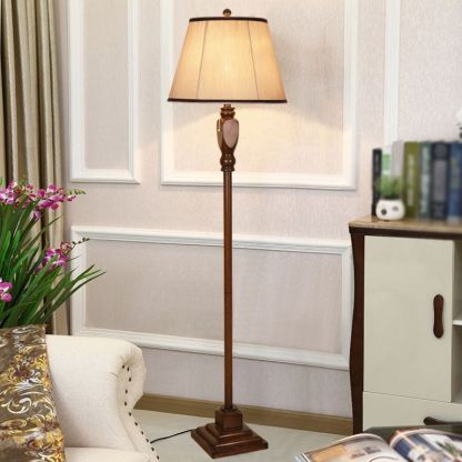 Eryn Khaki Floor Lamp in room setting