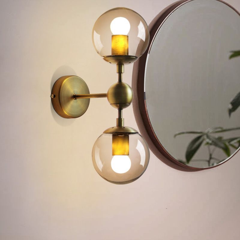 Valentina Globe Wall Light. Glass Shade Wall Lamp