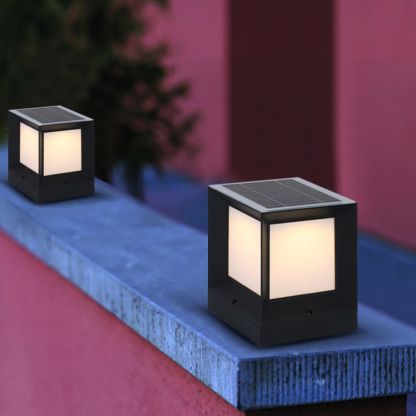 Riley Modern Simple Rectangle Metal Outdoor Floor Lamp