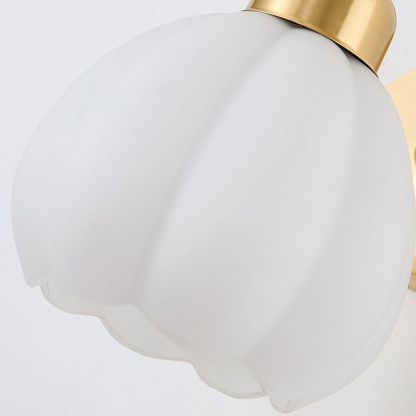 Ivory flower glass wall lamp, Nordic bedroom lighting