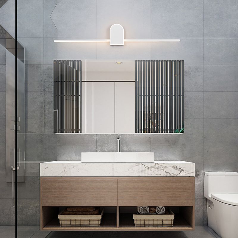 Modern Bathroom with Edge Vanity Wall Light