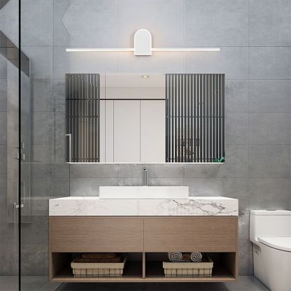 Modern Bathroom with Edge Vanity Wall Light
