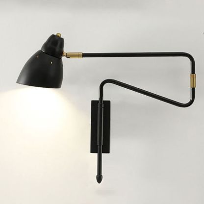 Freja black adjustable metal wall lamp. Modern lighting solution