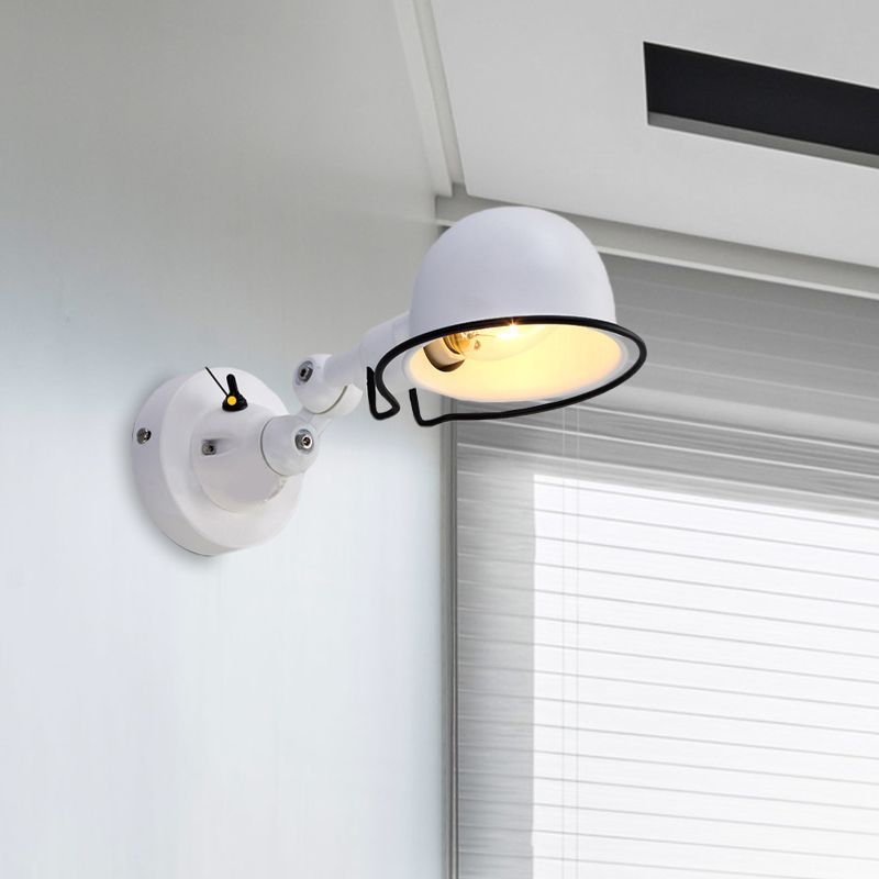 White Alessio Wall Lamp, adjustable metal lighting