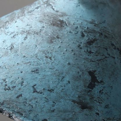 Blue Alessio pendant light, aged rusty finish detail. Alessio Aged Rusty Vintage Rustic Finish Pendant Light, 3 Style