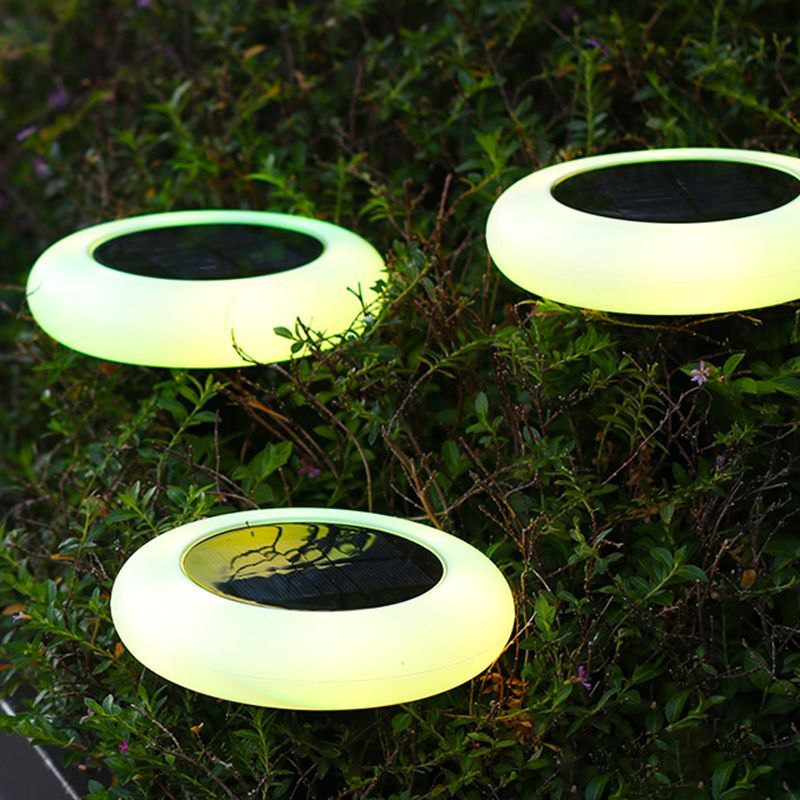 Pena Rock Outdoor Ground Lights illuminating a garden