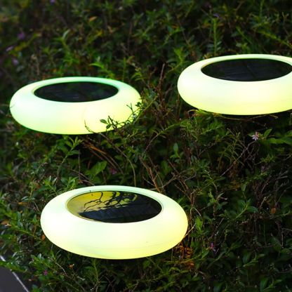 Pena Rock Outdoor Ground Lights illuminating a garden