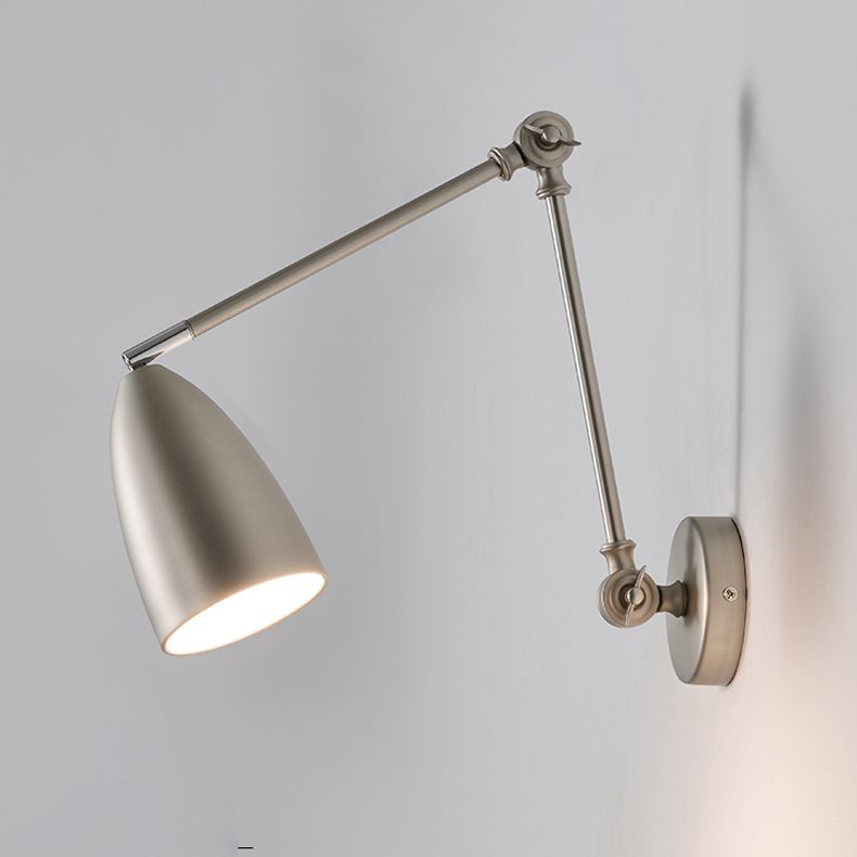 Silver Brady Adjustable Wall Lamp - Modern Bedroom Lighting