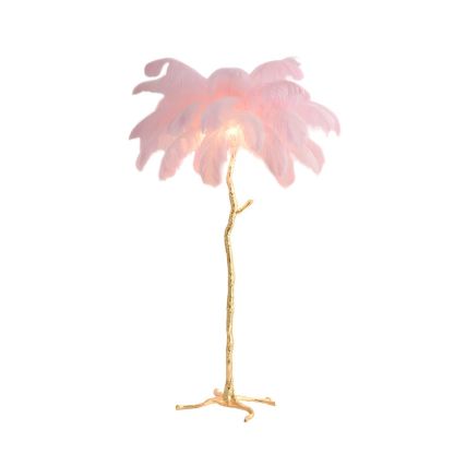 O'Moore Nordic Luxury Unique Ostrich Feather Floor Lamp/Table Lamp