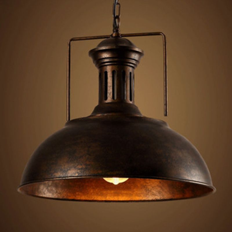 Rustic metal pendant light for restaurant lighting