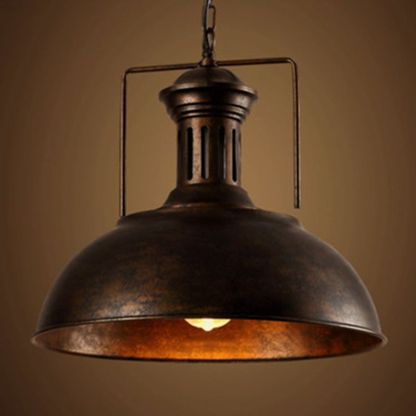 Rustic metal pendant light for restaurant lighting