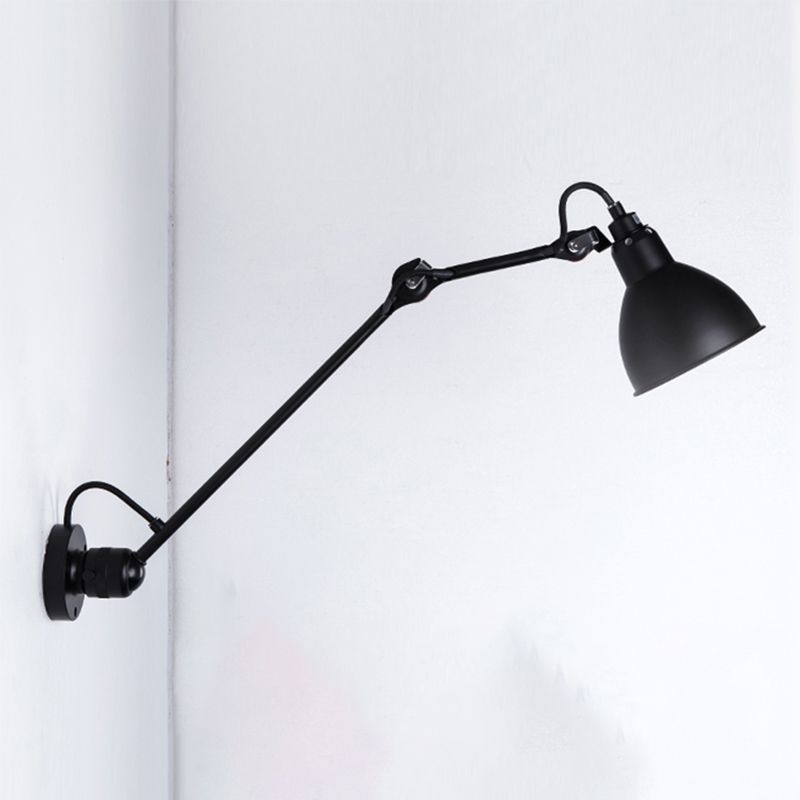 Black metal Brady adjustable wall lamp.