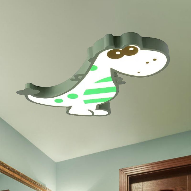 Green dragon ceiling light for children's bedroom