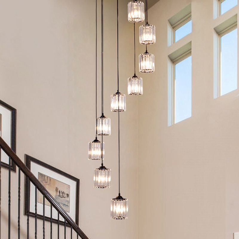 Kristy Modern Chandelier in a Stairwell