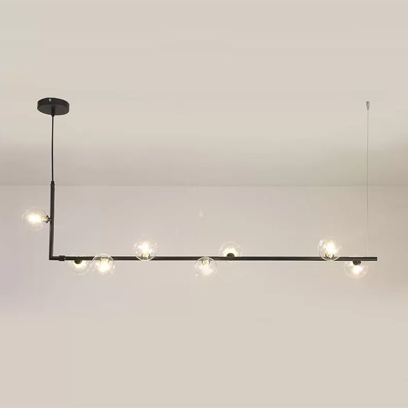 Minimalist Valentina pendant light with glass globe bulbs