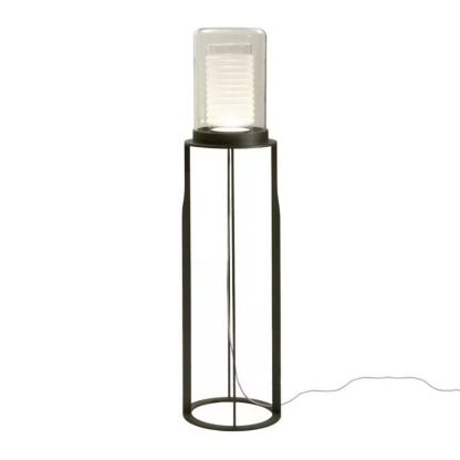 Eryn Cylinder Floor Lamp - Modern glass and metal lighting.