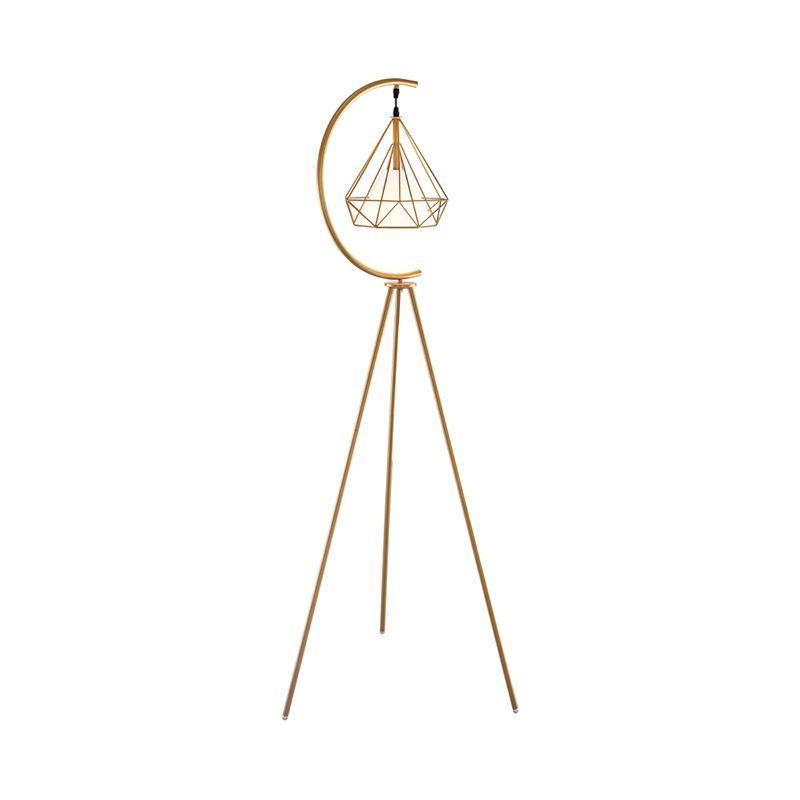 Eryn Diamond Floor Lamp - Modern Gold Lighting