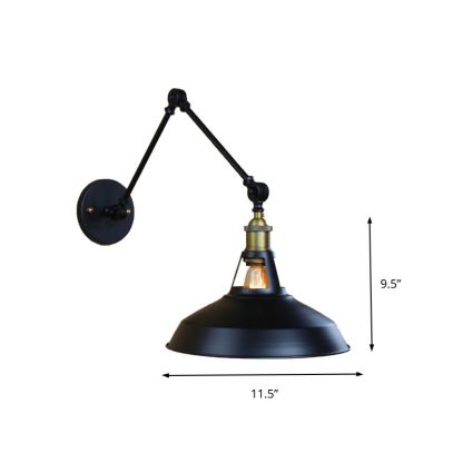 Brady Black Metal Adjustable Wall Lamp - Las Sola