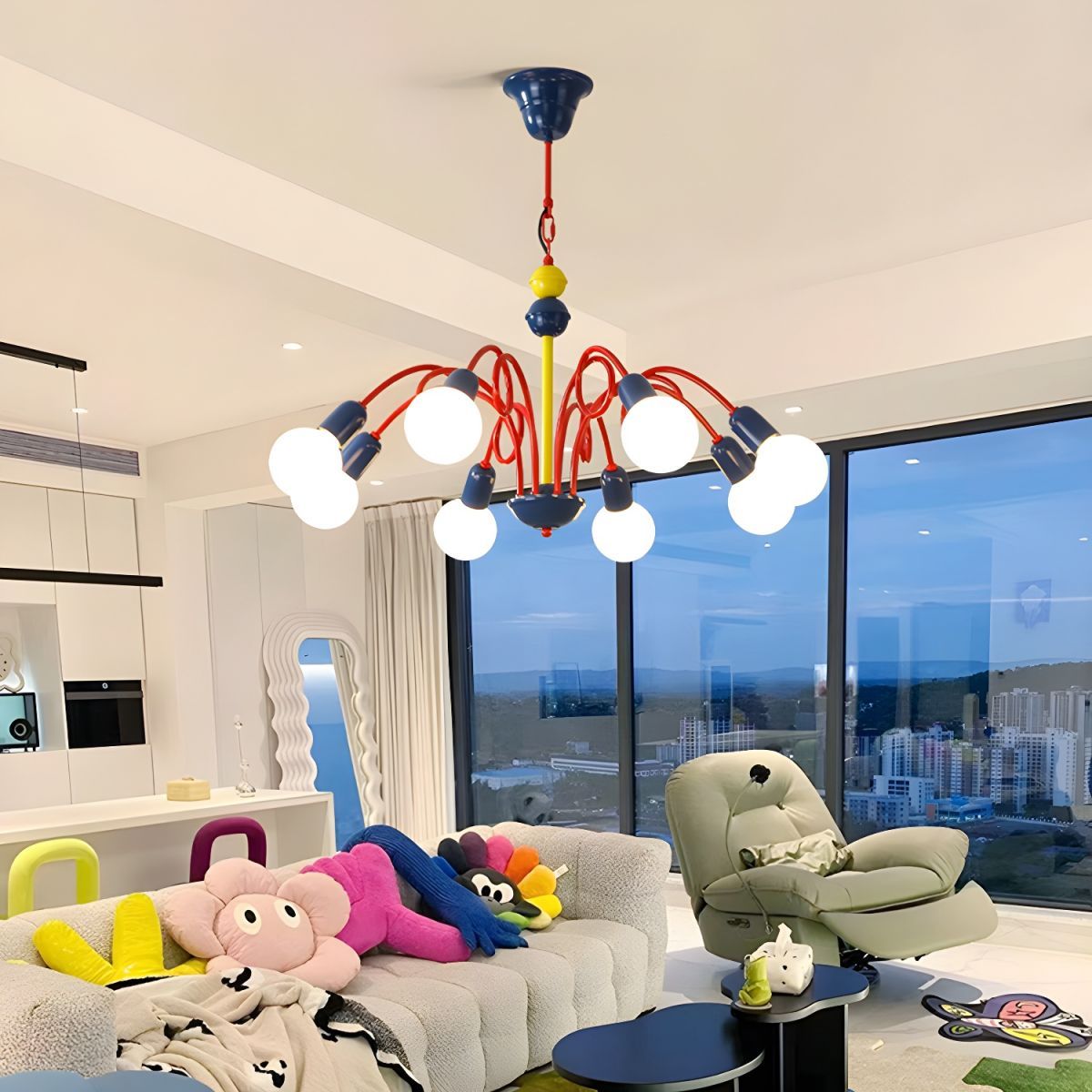 Valentina Modern LED Chandelier in a Kid's Room