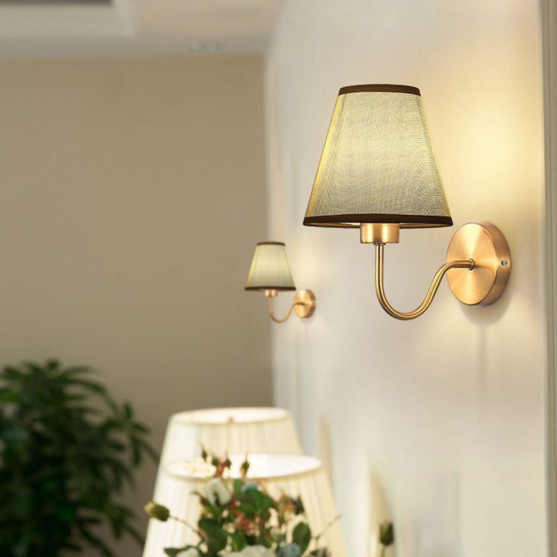 Flaxen Fabric Wall Lamps, bedroom or living room lighting