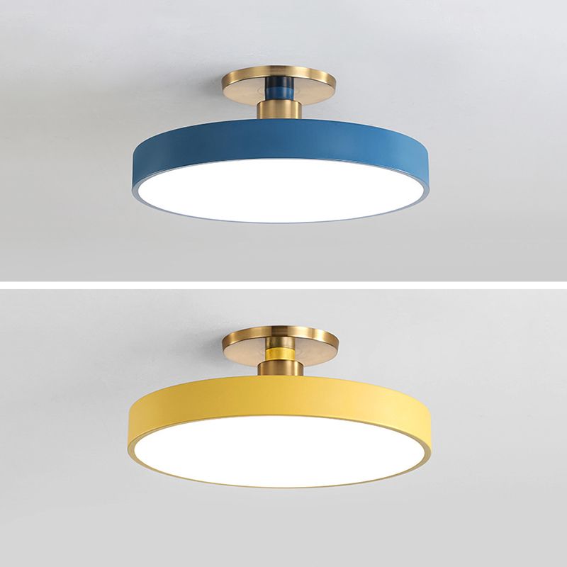 Blue & Yellow Morandi Flush Mount Ceiling Light