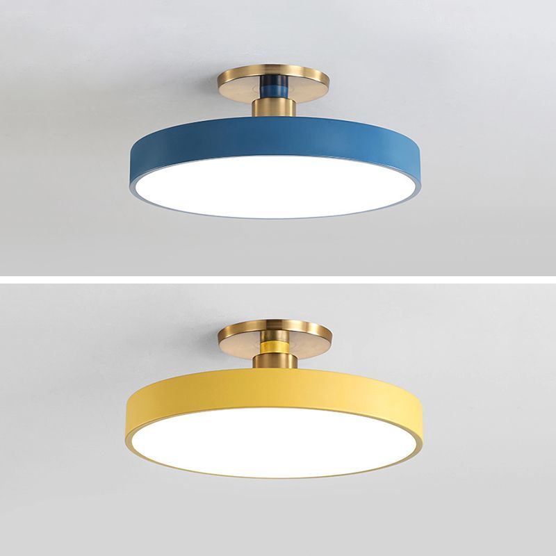 Blue & Yellow Morandi Flush Mount Ceiling Light