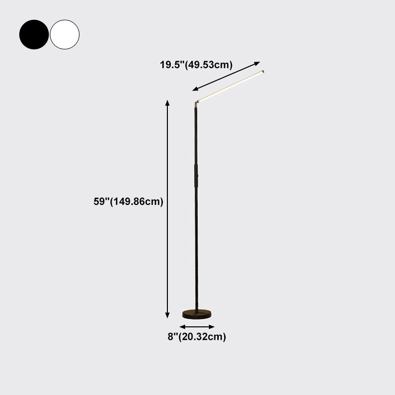 Edge Floor Lamp Dimensions - 59 inch height, 19.5 inch width, 8 inch base